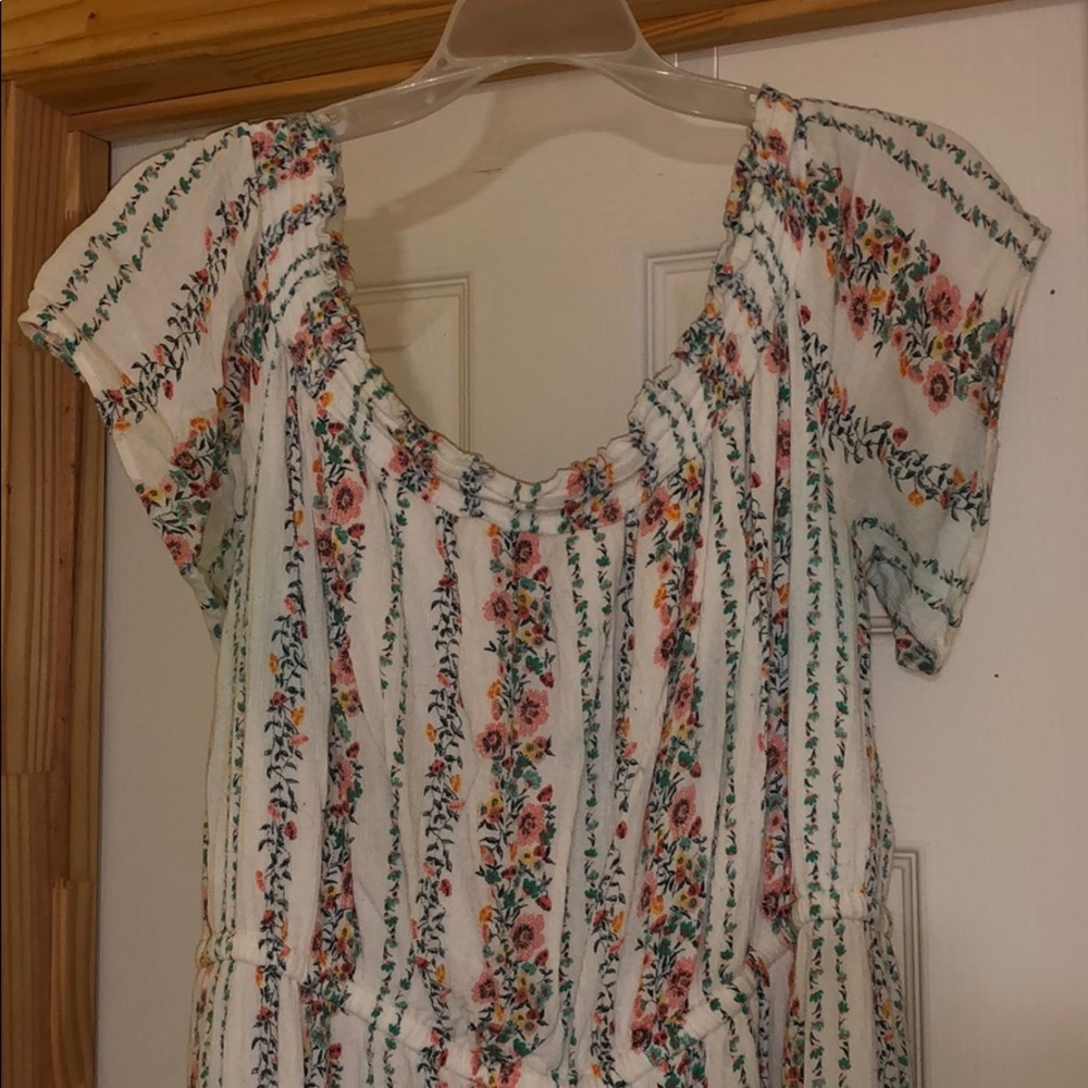 Off the shoulder flowered dress